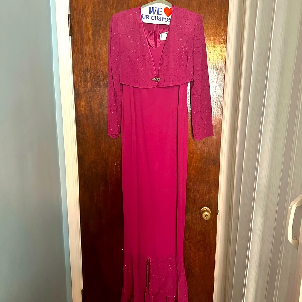 Formal dress with jacket.  Size 8.  Hemmed for 5’4” person.
